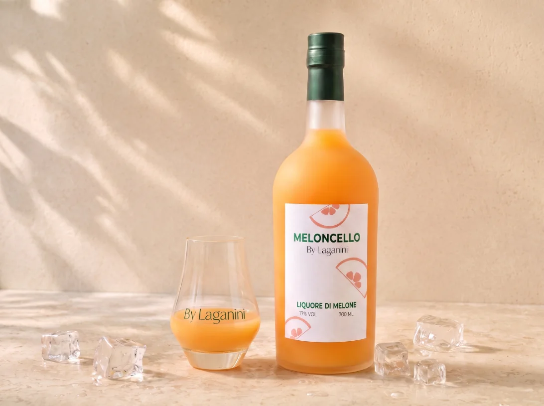 Fles meloncello, studio